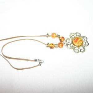 20" Leather Thong with Beads and Pendant Item #5